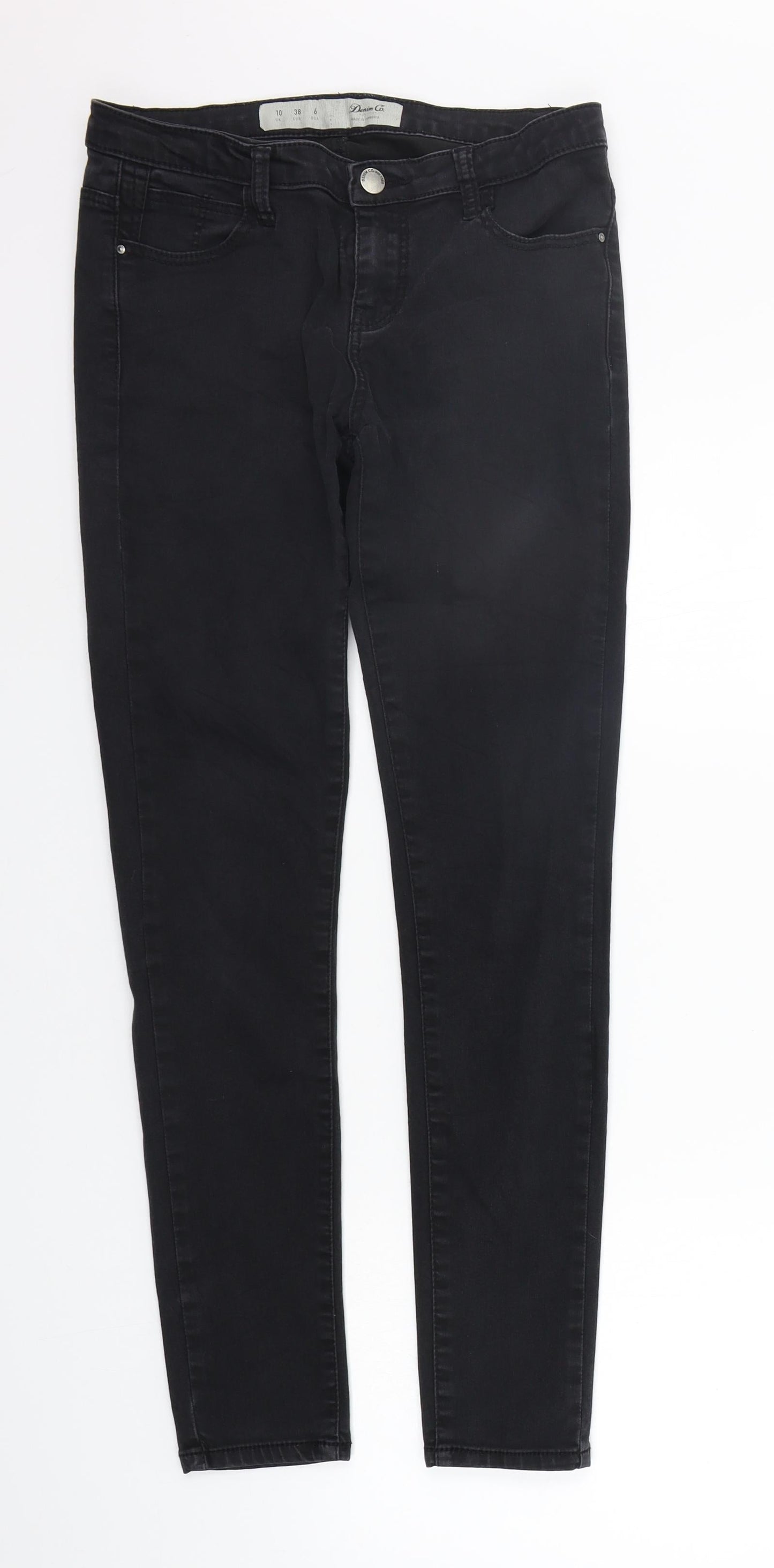 deniem co Womens Black   Trousers  Size 10 L27 in