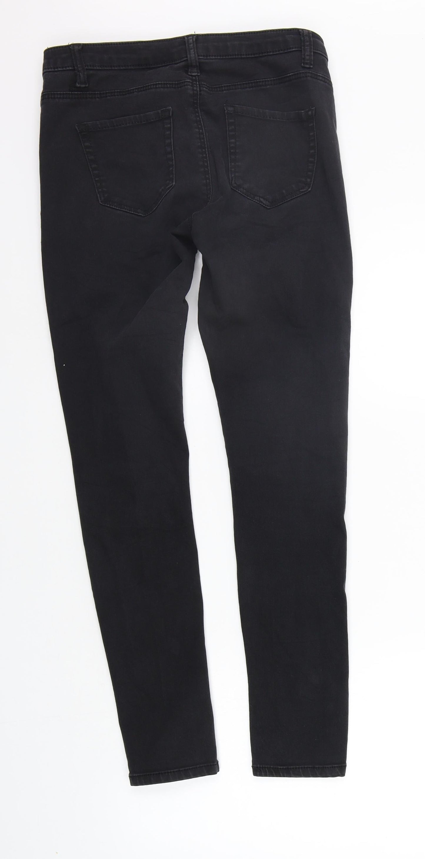 deniem co Womens Black   Trousers  Size 10 L27 in
