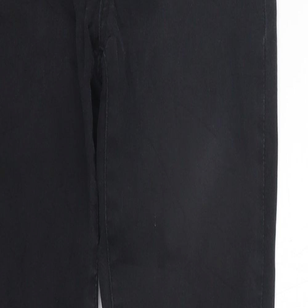 deniem co Womens Black   Trousers  Size 10 L27 in