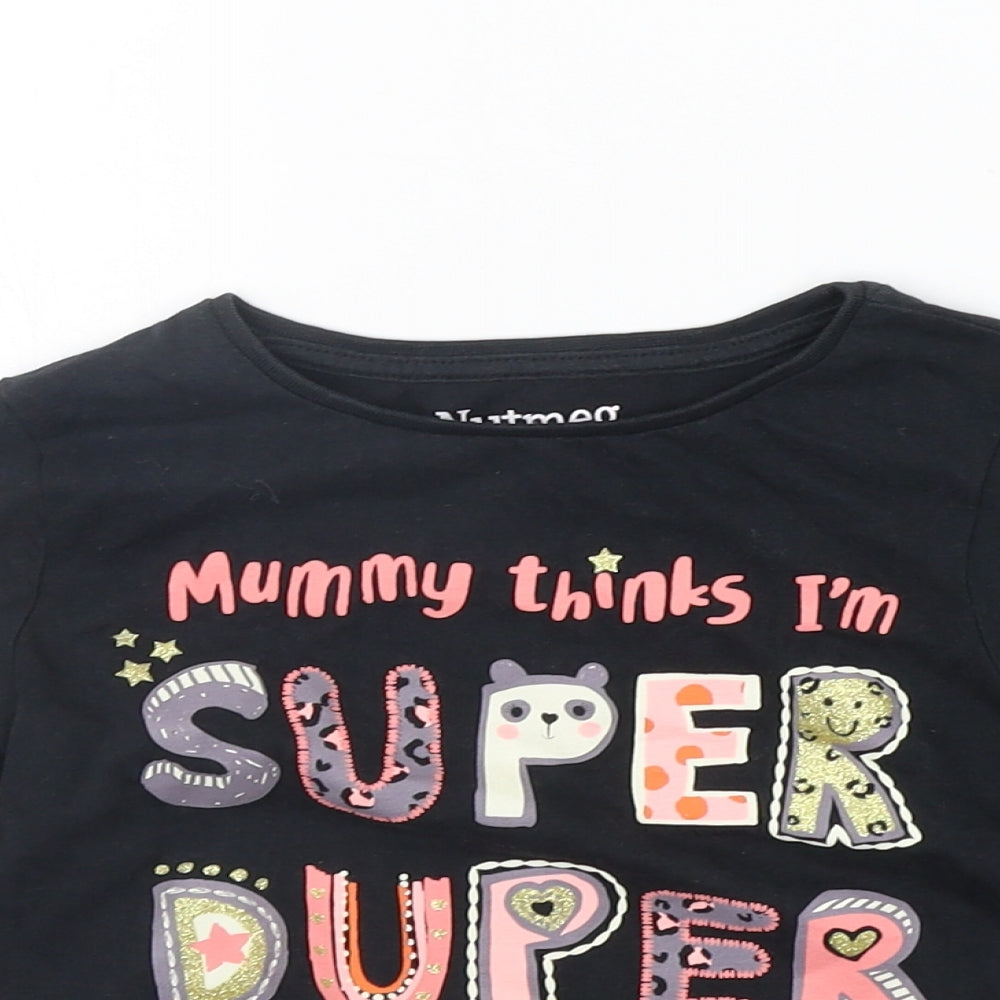 Nutmeg Girls Grey   Basic T-Shirt Size 5-6 Years