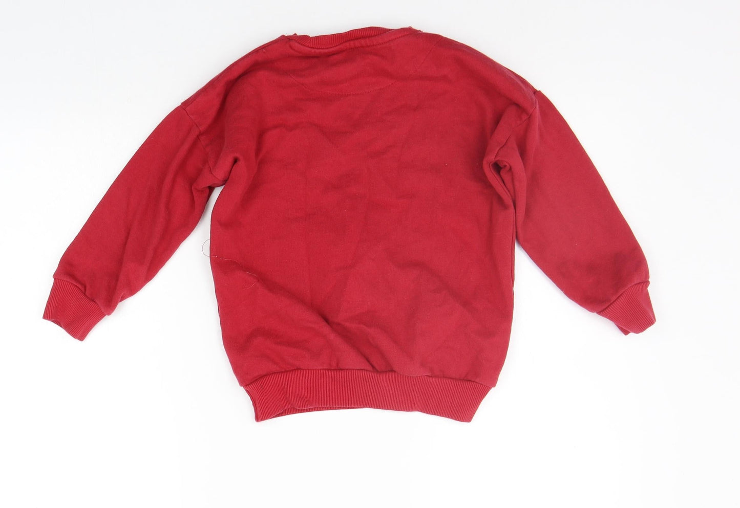 F&F Boys Red   Pullover Jumper Size 5-6 Years  - SEQUIN