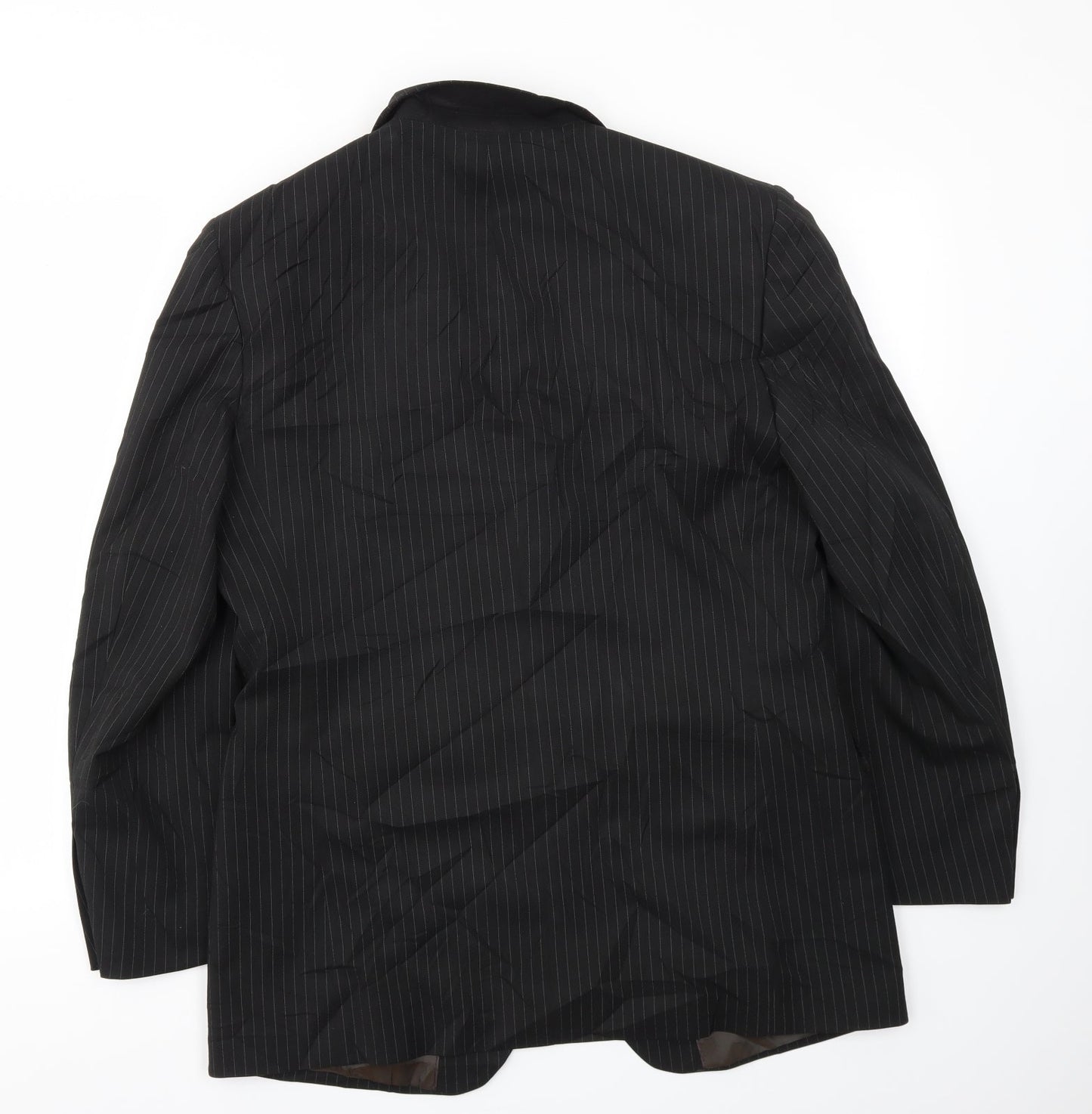 Taylor & Reece Mens Black Striped  Jacket Blazer Size 40