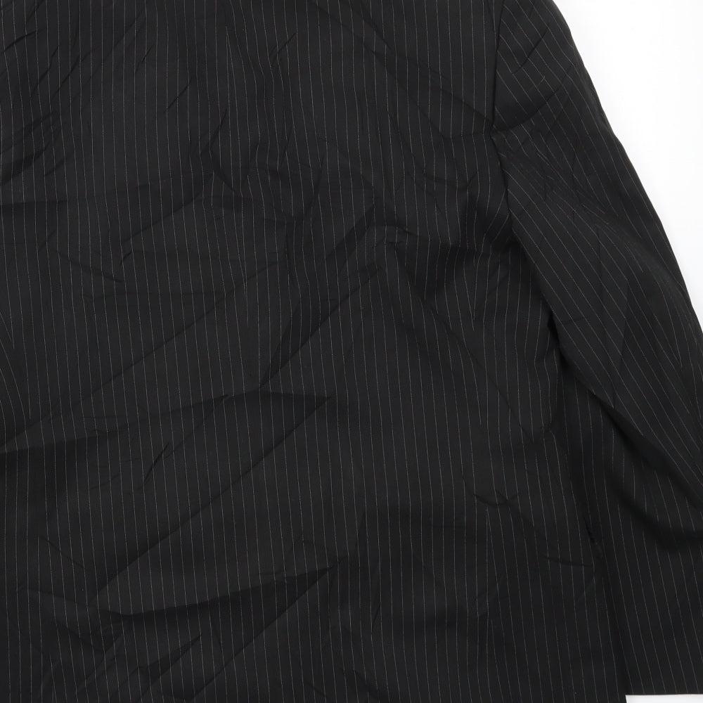 Taylor & Reece Mens Black Striped  Jacket Blazer Size 40