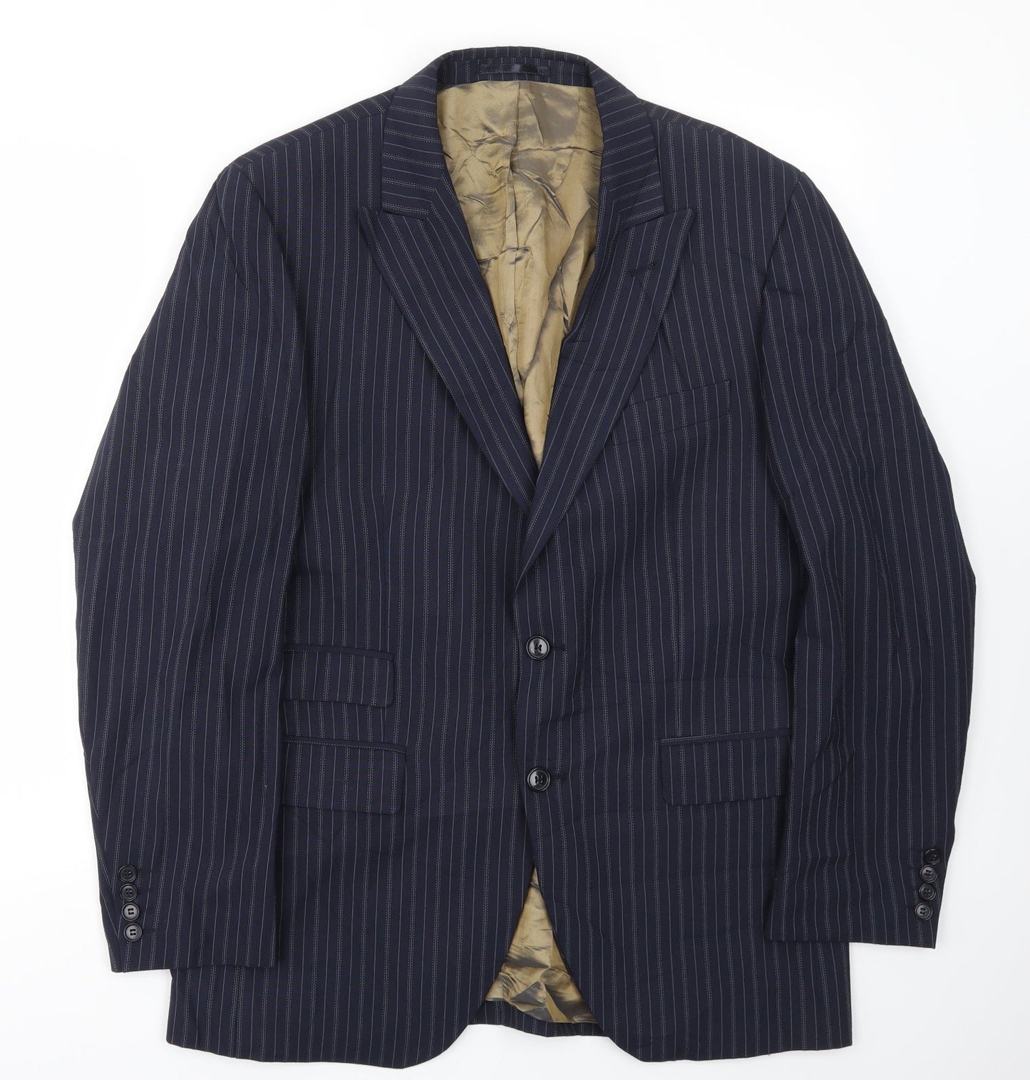 Taylor & Reece Mens Blue Striped  Jacket Blazer Size 40