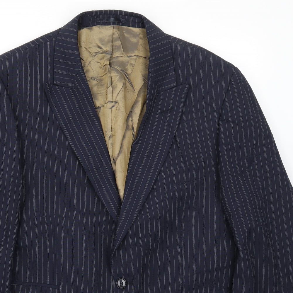 Taylor & Reece Mens Blue Striped  Jacket Blazer Size 40
