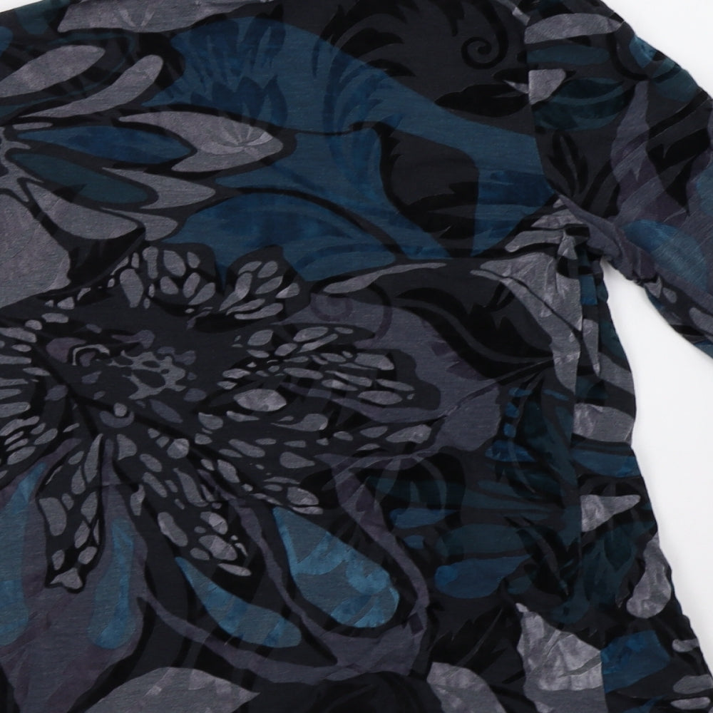 George Womens Blue Geometric  Cardigan Jumper Size 14