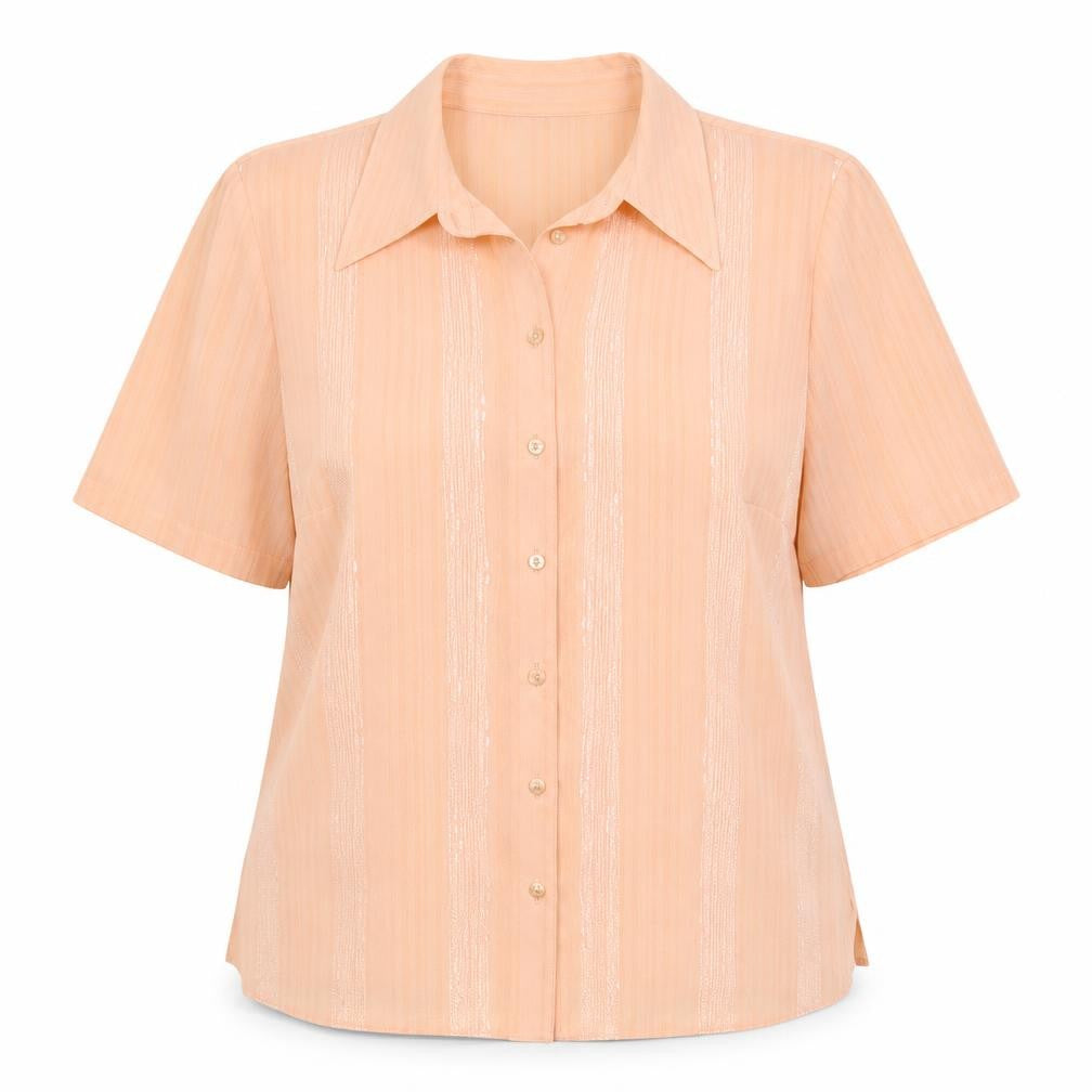 Fosby Womens Pink Striped  Basic Button-Up Size 16