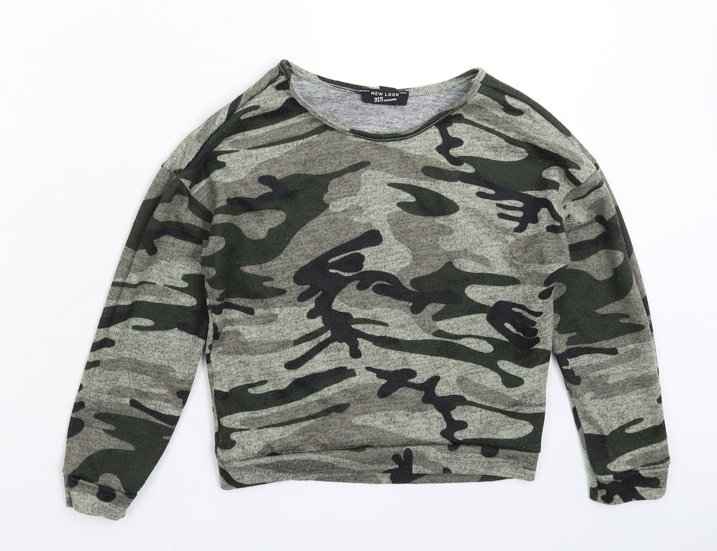 New Look Girls Multicoloured Camouflage  Pullover Jumper Size 10-11 Years