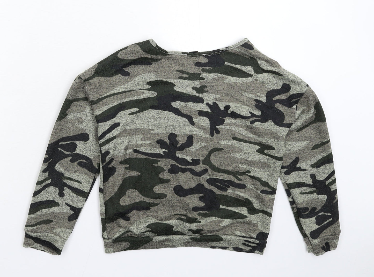 New Look Girls Multicoloured Camouflage  Pullover Jumper Size 10-11 Years