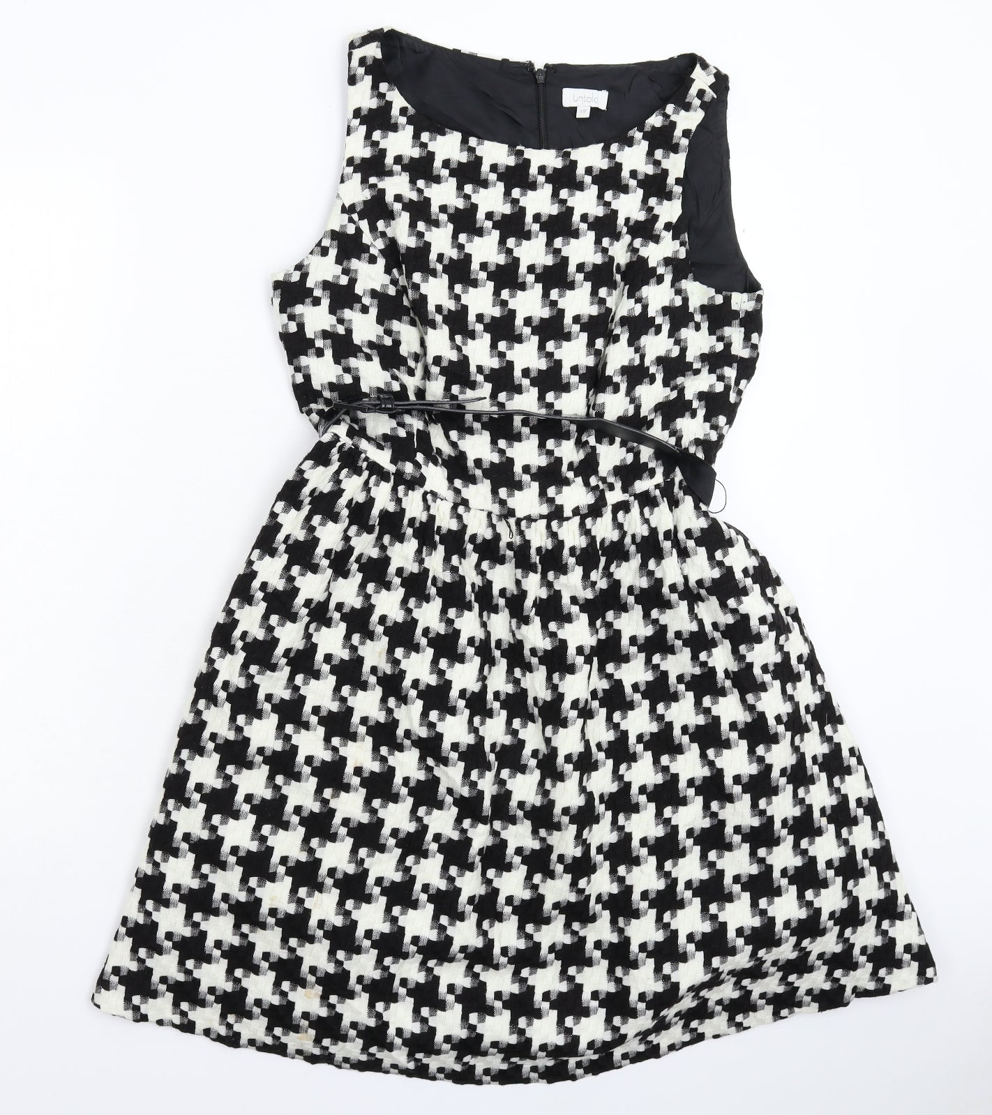 Untold Womens Multicoloured Houndstooth  Fit & Flare  Size 12