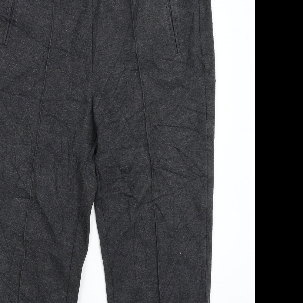 Marks and Spencer Womens Grey   Carrot Trousers Size 12 L25 in