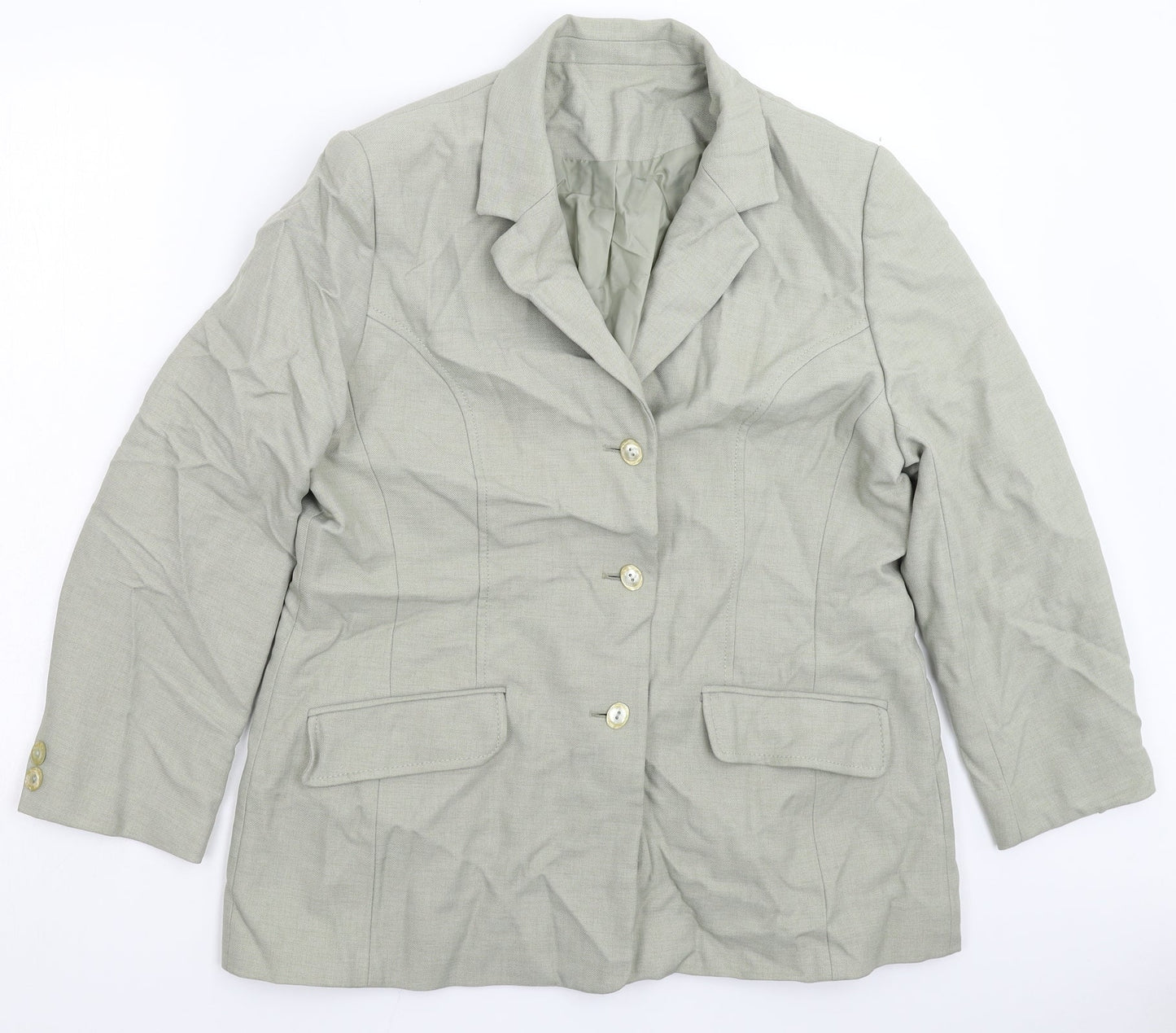 Preworn Womens Green   Jacket Suit Jacket Size 16