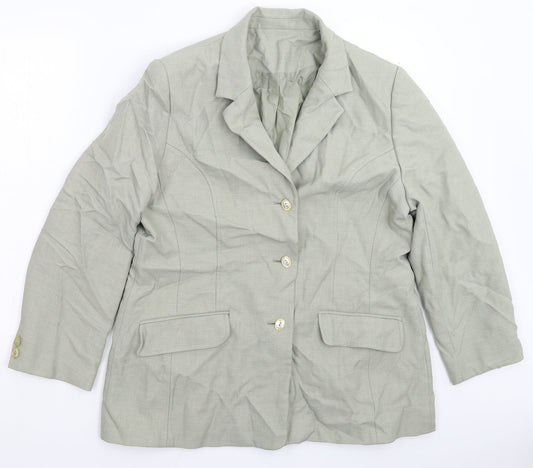 Preworn Womens Green   Jacket Suit Jacket Size 16