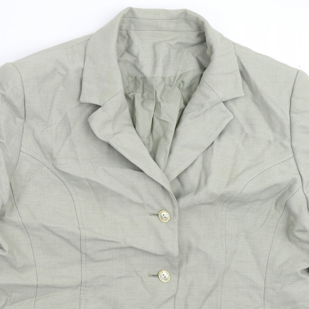 Preworn Womens Green   Jacket Suit Jacket Size 16