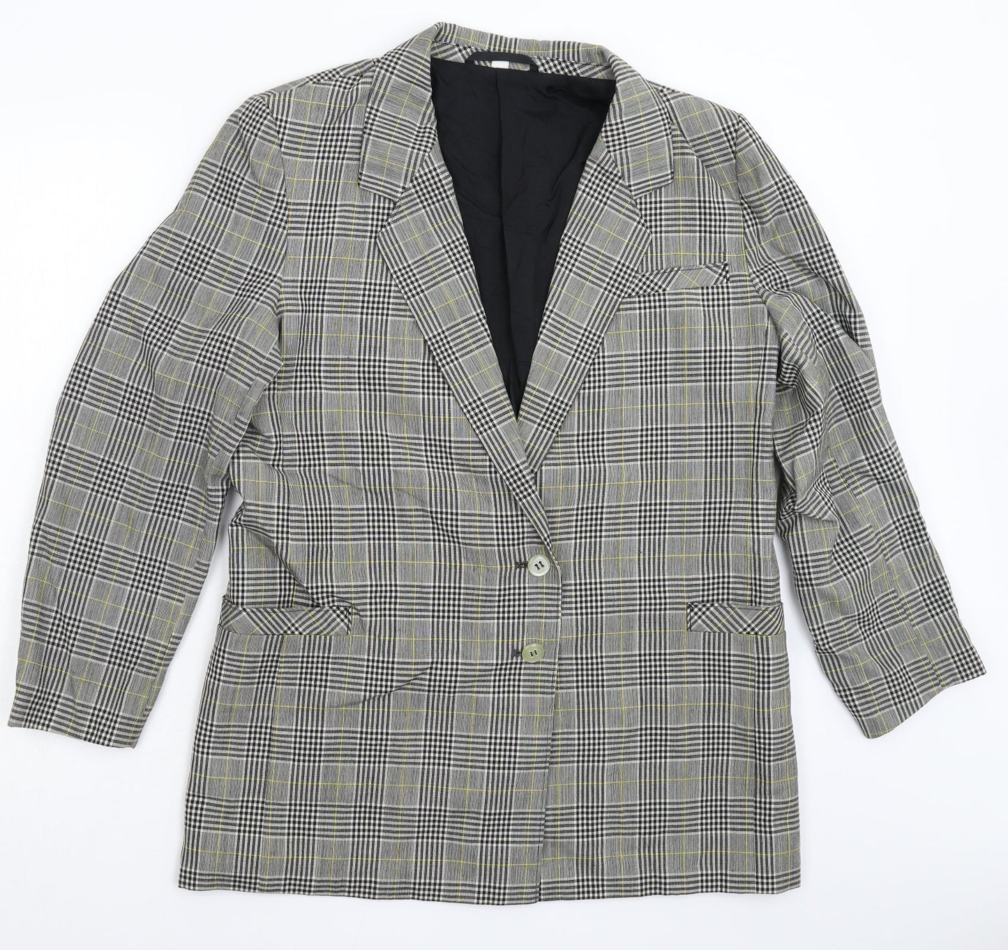 Preworn Womens Grey Check  Jacket Suit Jacket Size XL