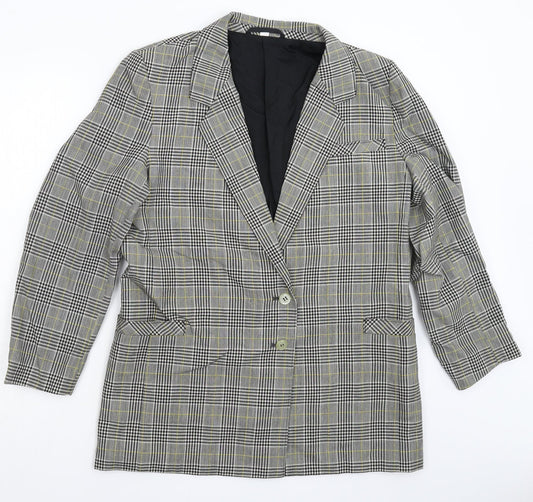 Preworn Womens Grey Check  Jacket Suit Jacket Size XL
