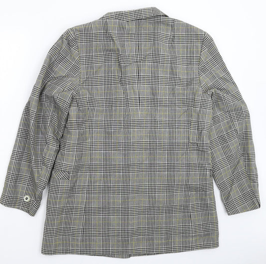 Preworn Womens Grey Check  Jacket Suit Jacket Size XL