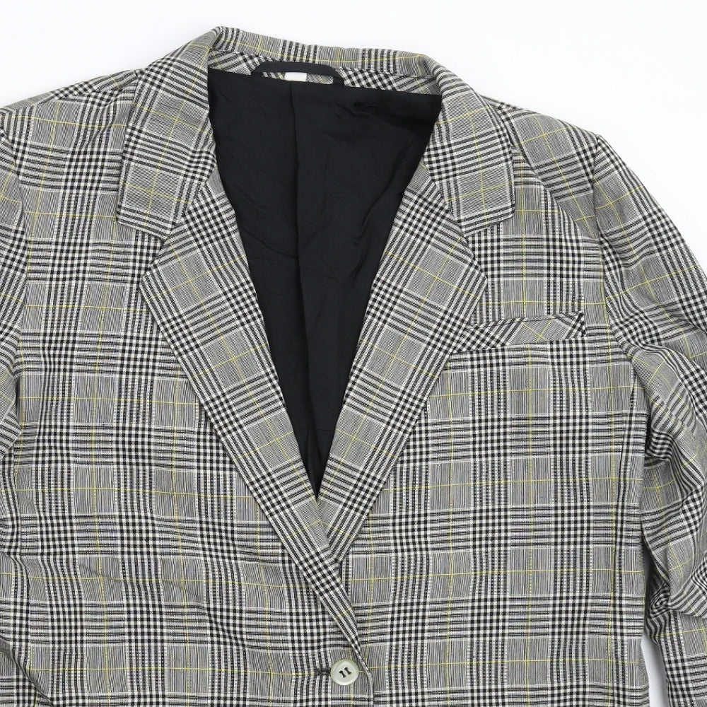 Preworn Womens Grey Check  Jacket Suit Jacket Size XL