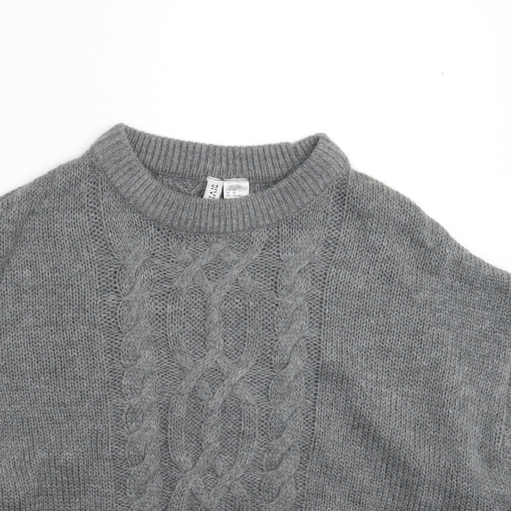 Divided Womens Grey  Knit Pullover Jumper Size XS  - Oversized