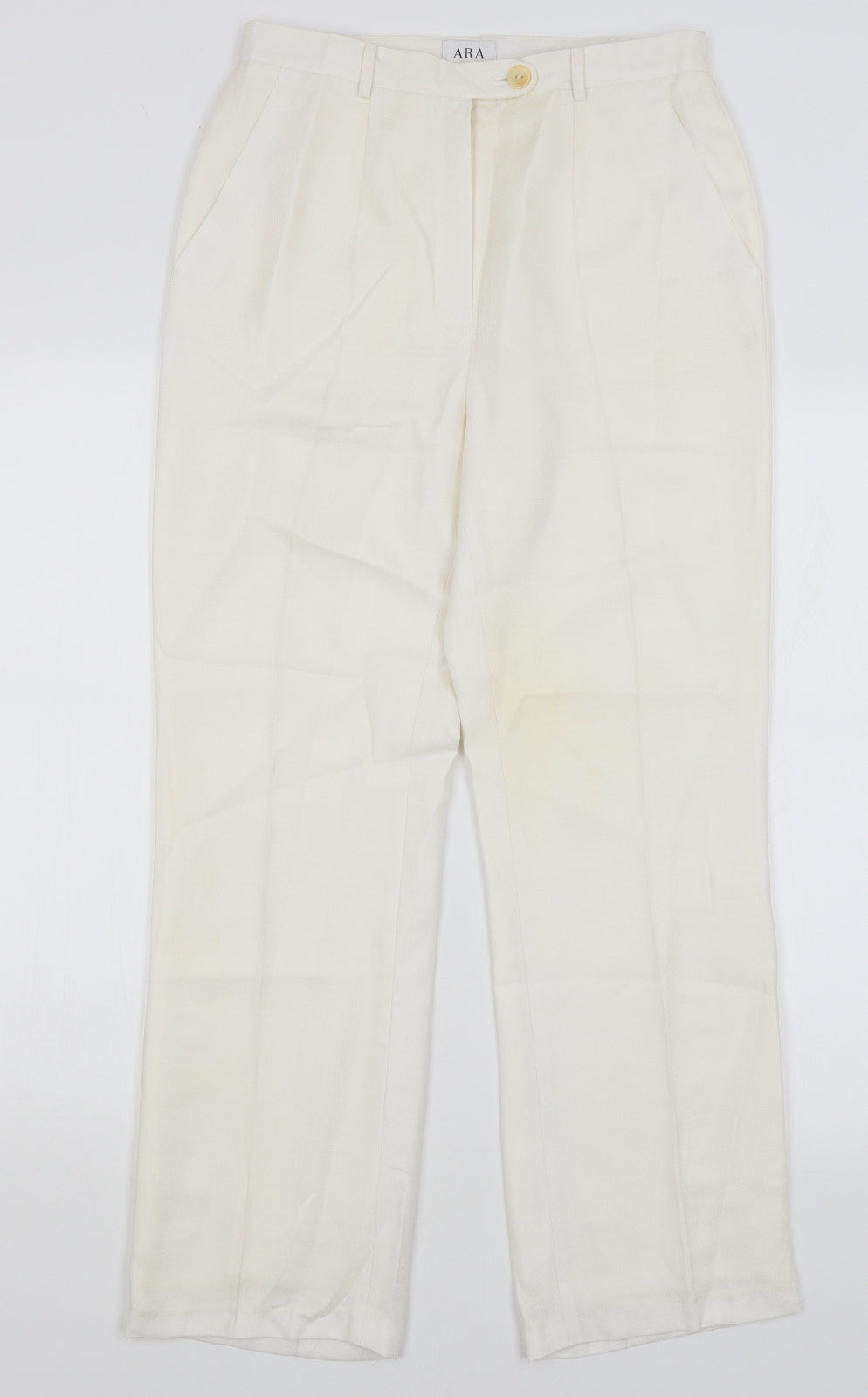 ara Womens White   Trousers  Size 12 L27 in