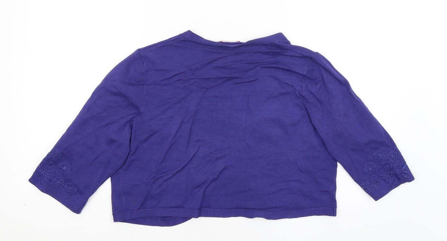 Together Womens Purple   Cardigan Jumper Size 16