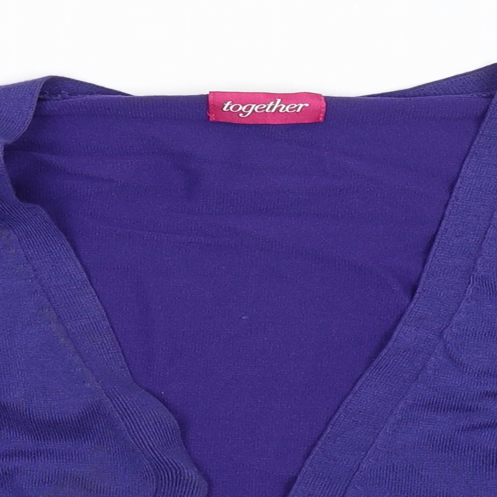 Together Womens Purple   Cardigan Jumper Size 16