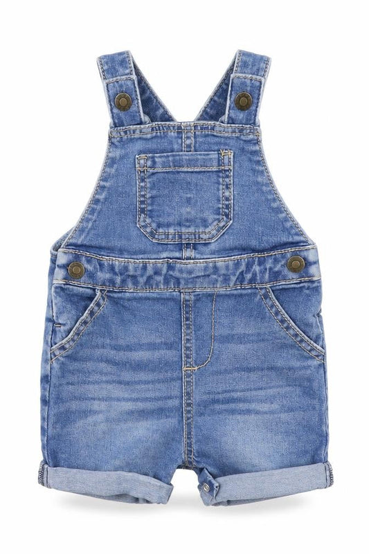 F&F Boys Blue  Denim Dungaree One-Piece Size 3-6 Months