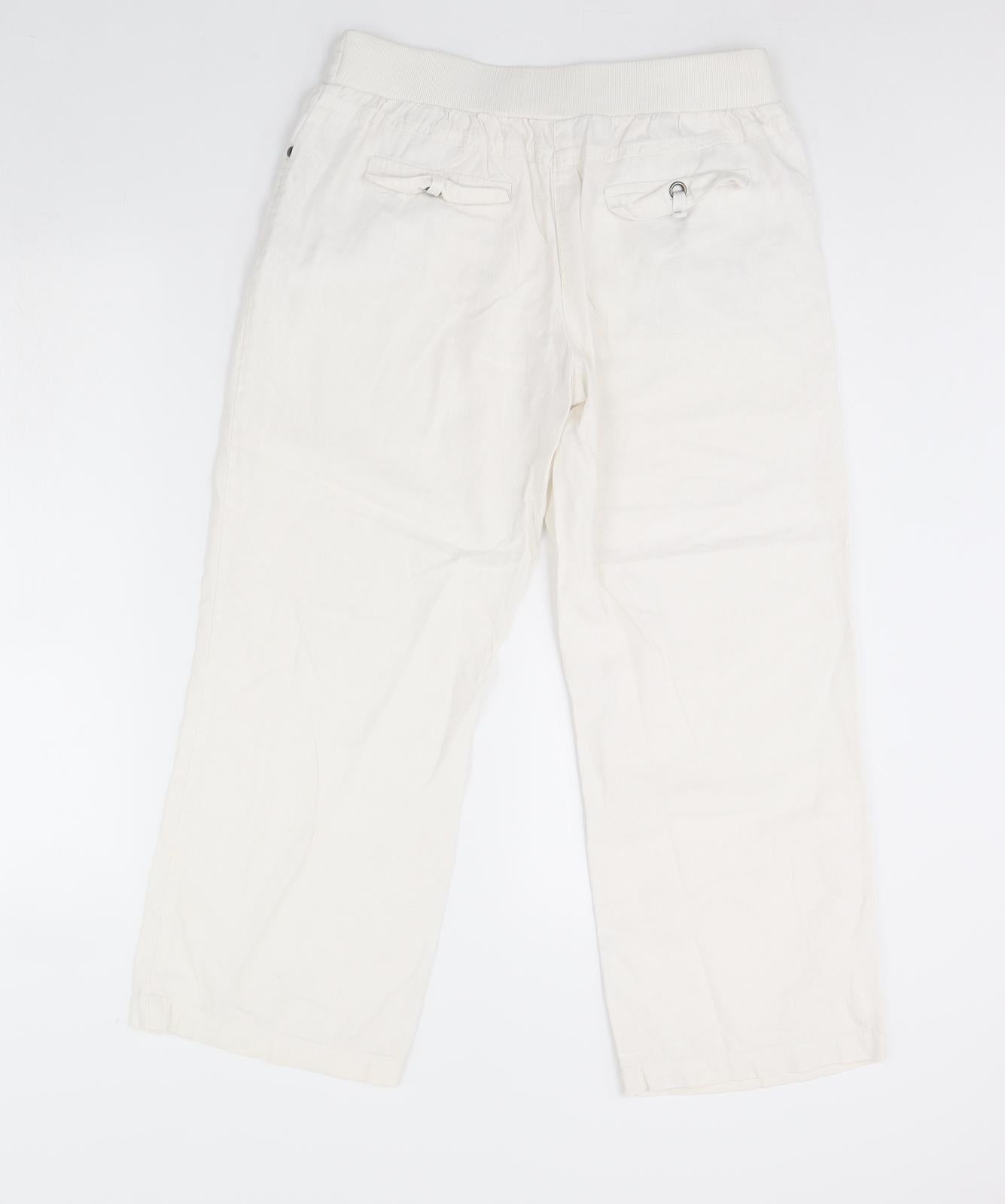 BHS Womens Ivory   Trousers  Size 12 L26 in