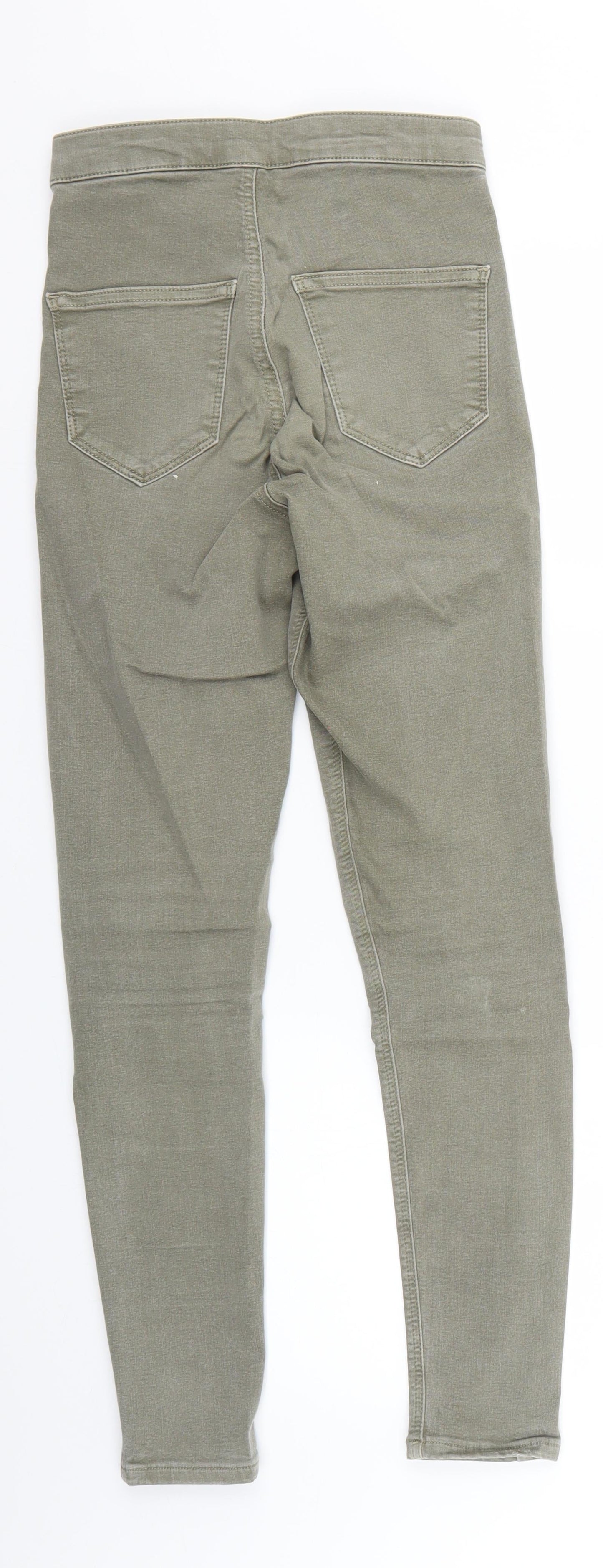 Topshop Womens Green   Jegging Trousers Size 26 L24 in