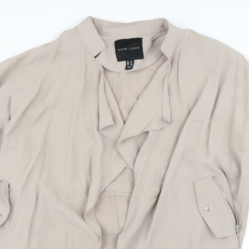 New Look Womens Grey   Overcoat Coat Size 12