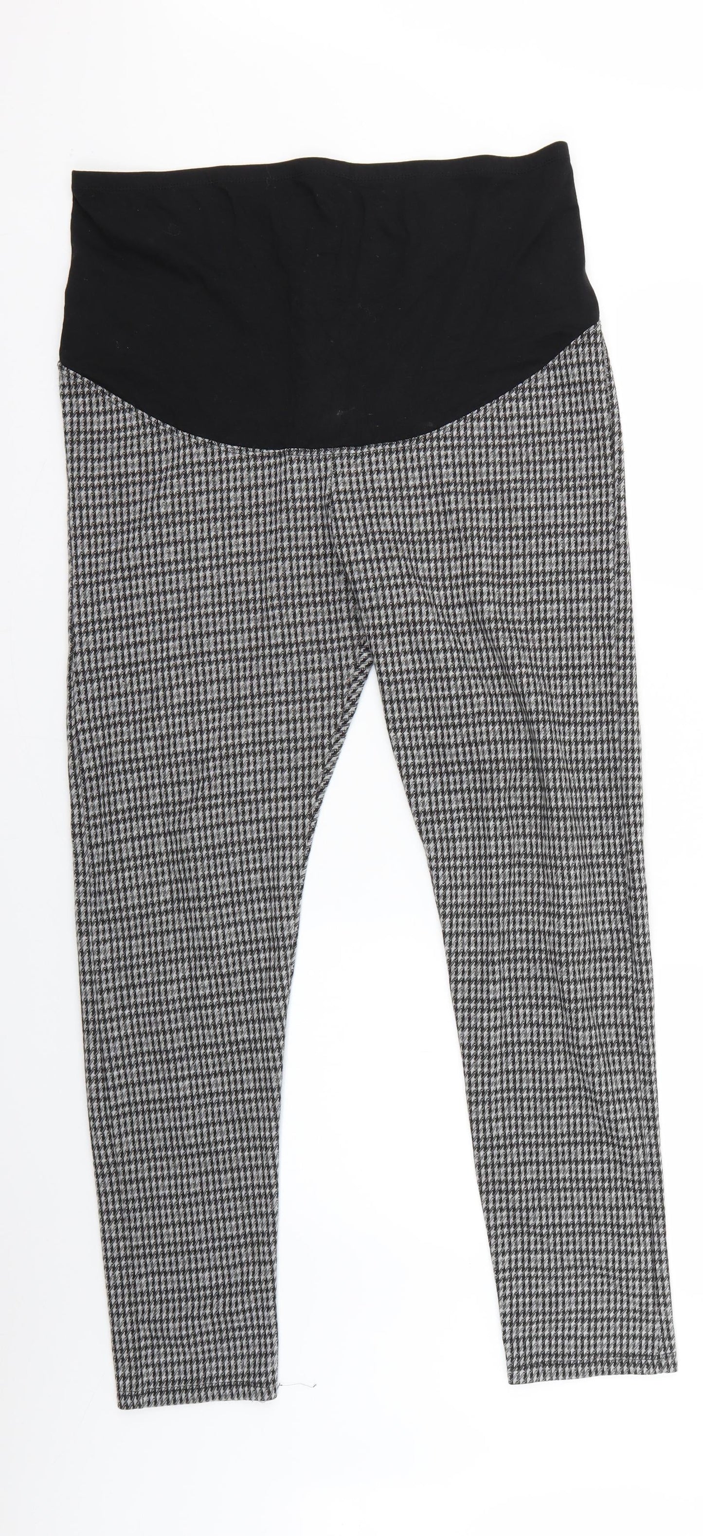 H&M mama Womens Multicoloured Check  Trousers  Size L L26 in