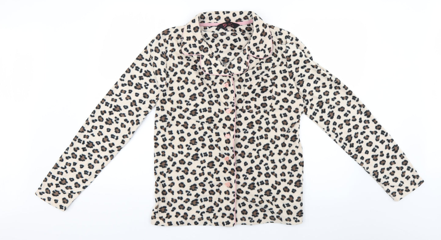 Primark Womens Brown Animal Print  Top Pyjama Top Size 8
