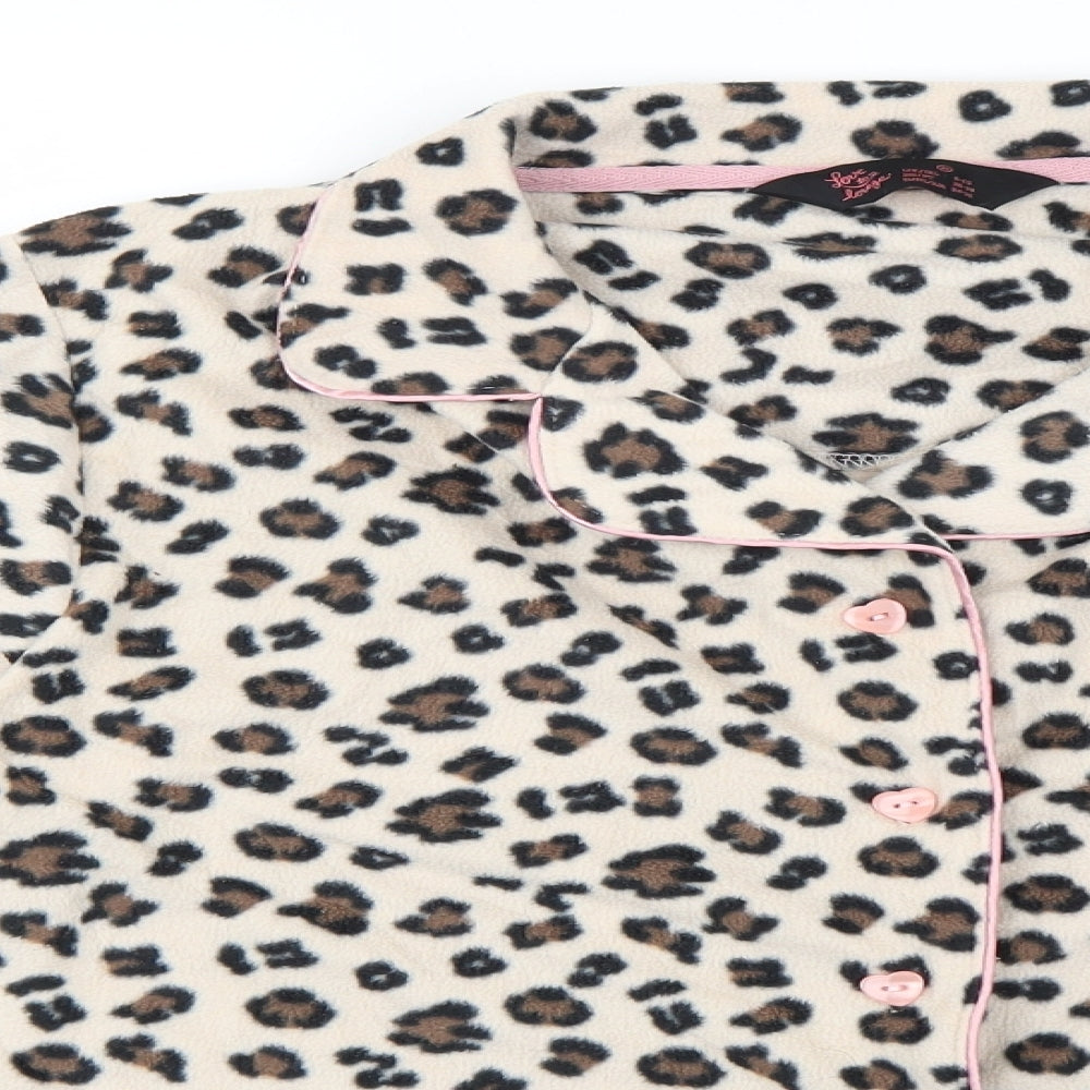 Primark Womens Brown Animal Print  Top Pyjama Top Size 8
