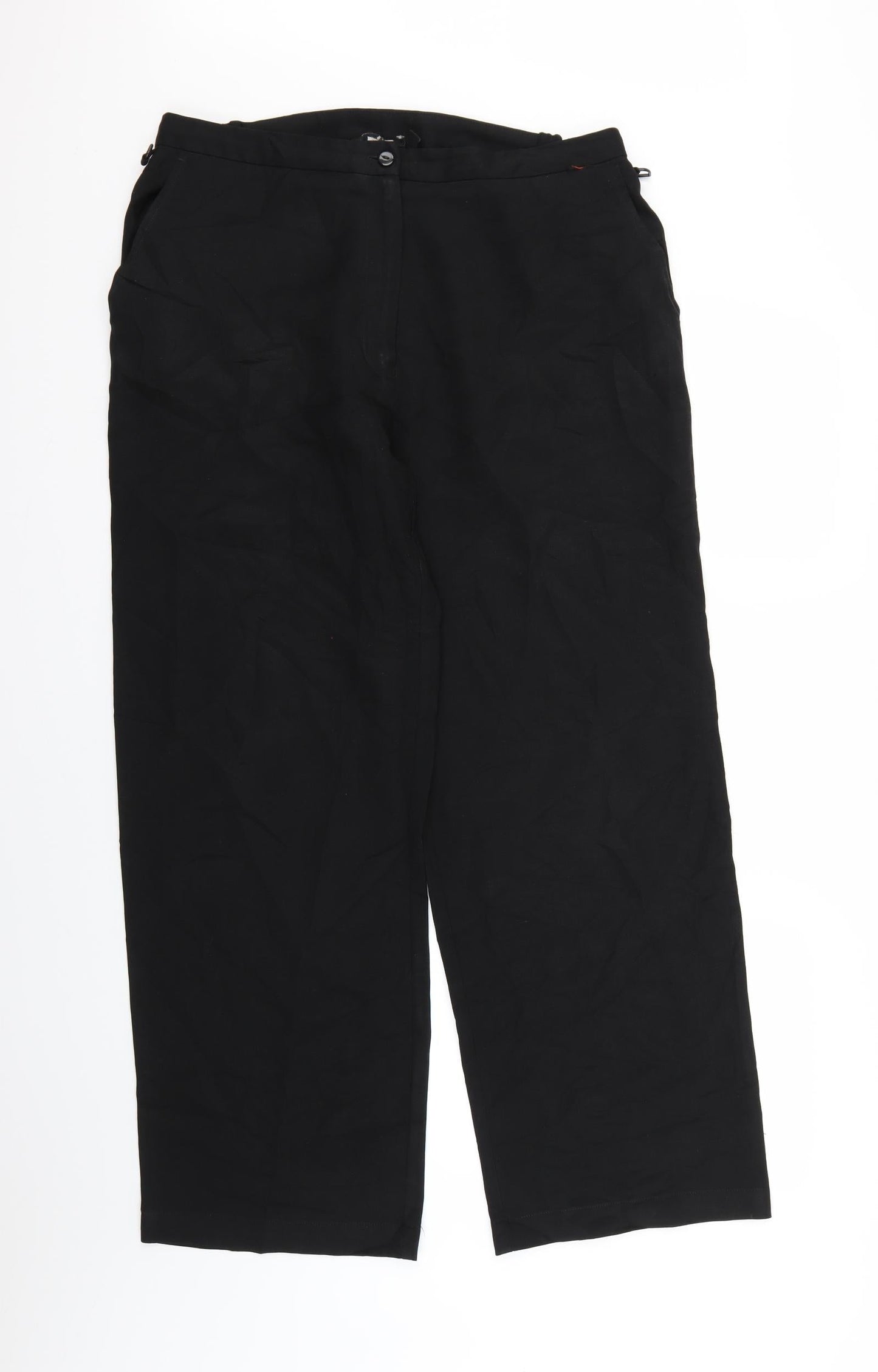 Preworn Womens Black   Trousers  Size 16 L29 in