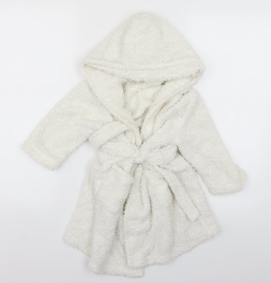 minikidz Girls White Solid  Top Robe Size 2-3 Years
