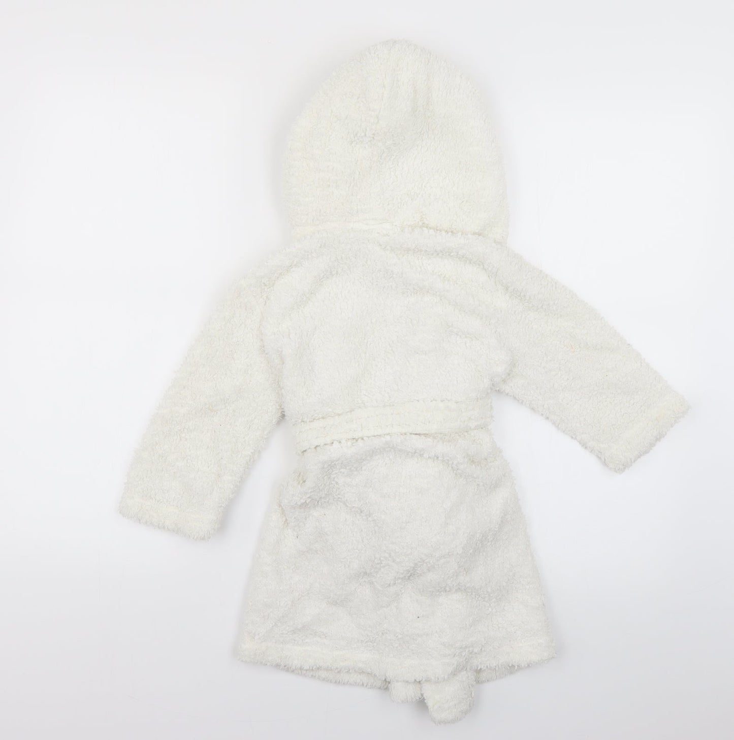 minikidz Girls White Solid  Top Robe Size 2-3 Years