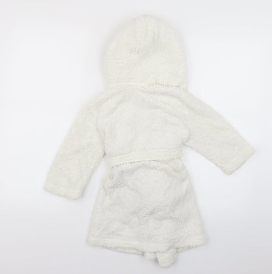 minikidz Girls White Solid  Top Robe Size 2-3 Years