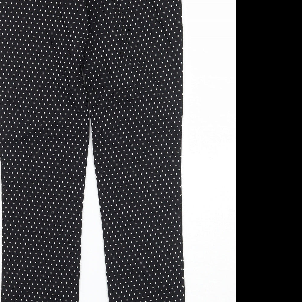 Yessica Womens Black Polka Dot  Trousers  Size 6 L27 in