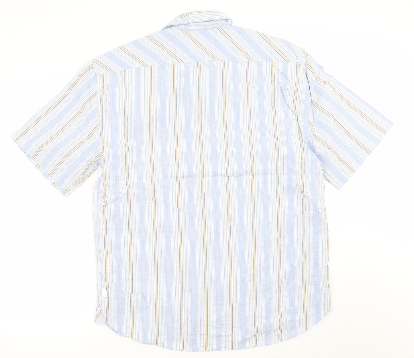 NEXT Mens White Striped   Button-Up Size M