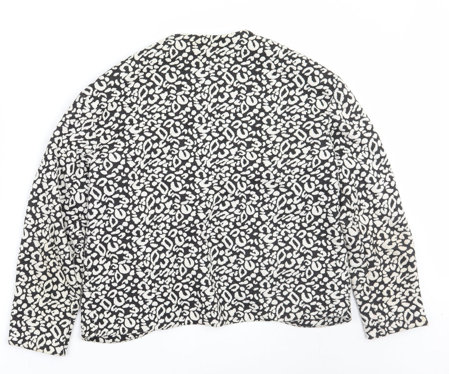 H&M Womens Beige Animal Print  Jacket Blazer Size S