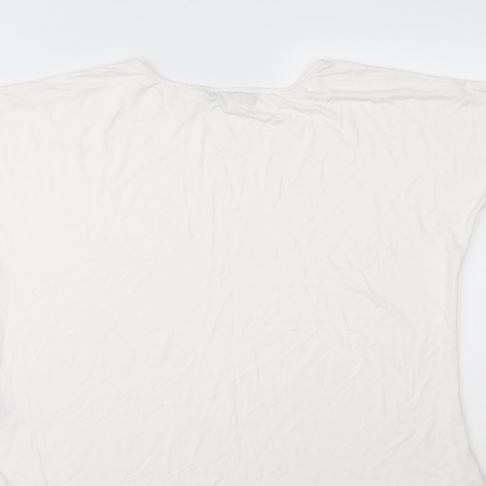 Select Womens White   Basic T-Shirt Size L