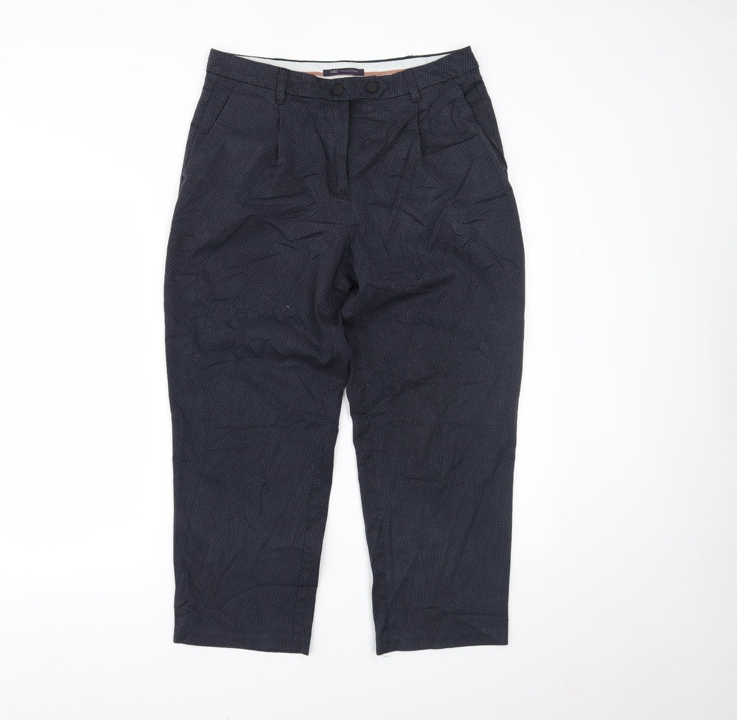 Marks and Spencer Womens Blue Polka Dot  Sweatpants Trousers Size 12 L24 in