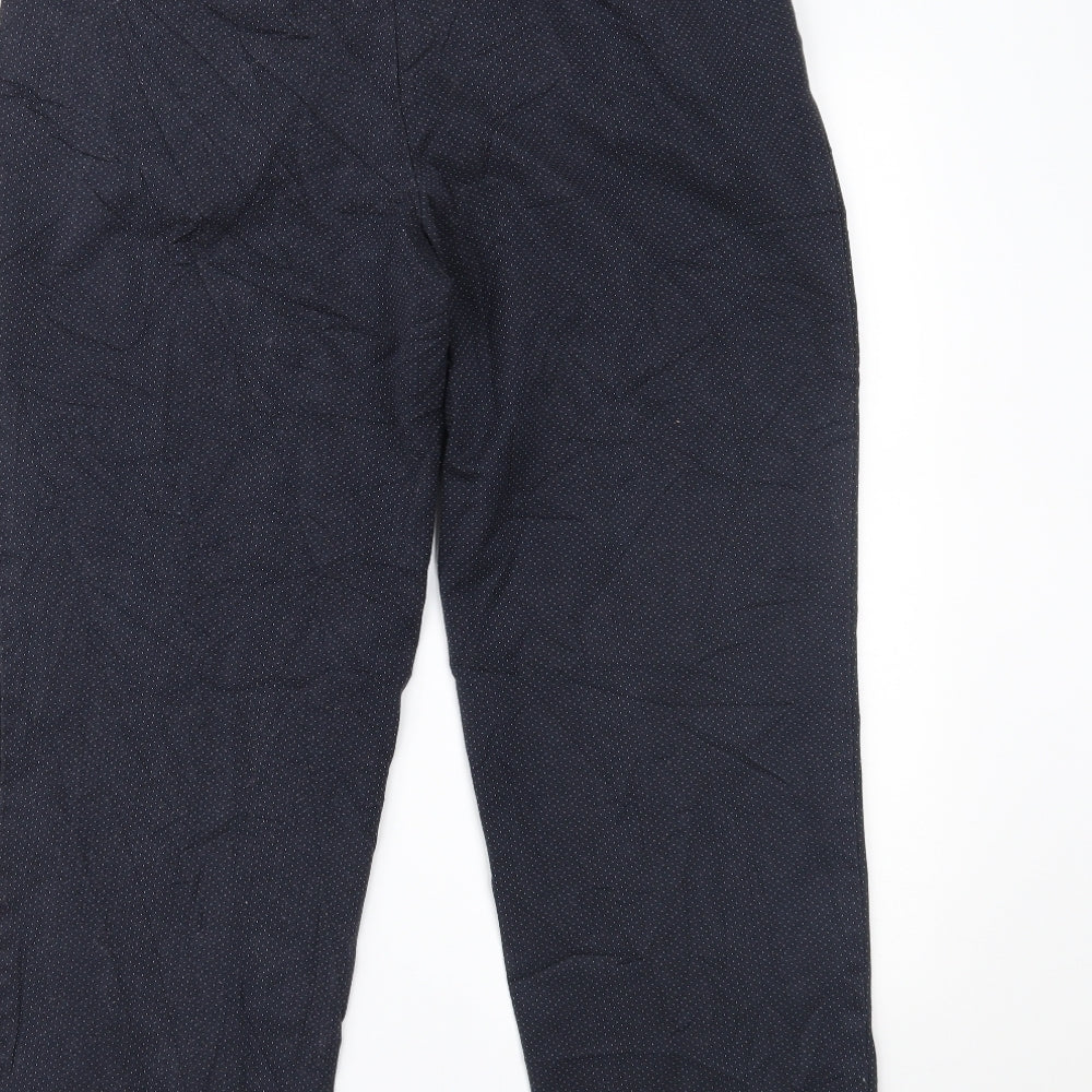 Marks and Spencer Womens Blue Polka Dot  Sweatpants Trousers Size 12 L24 in