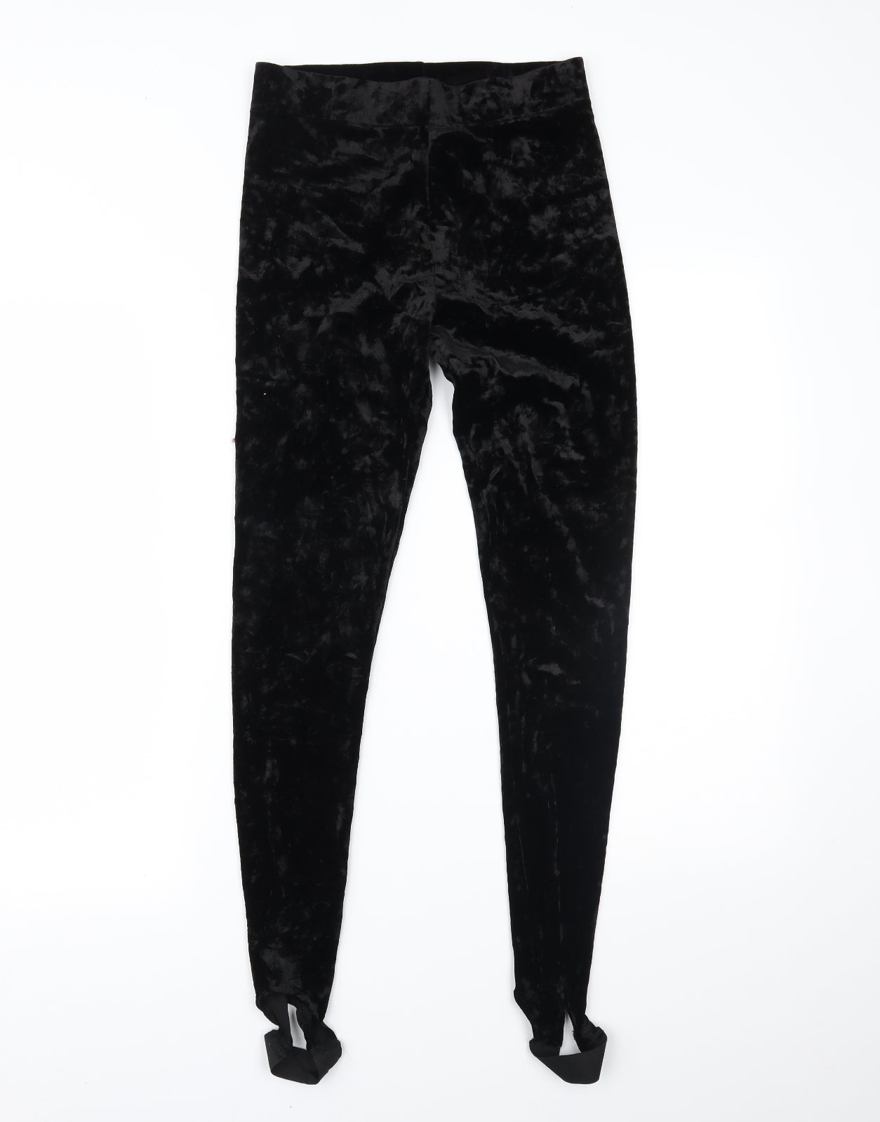 FOREVER 21 Womens Black  Velour  Leggings Size M L28 in
