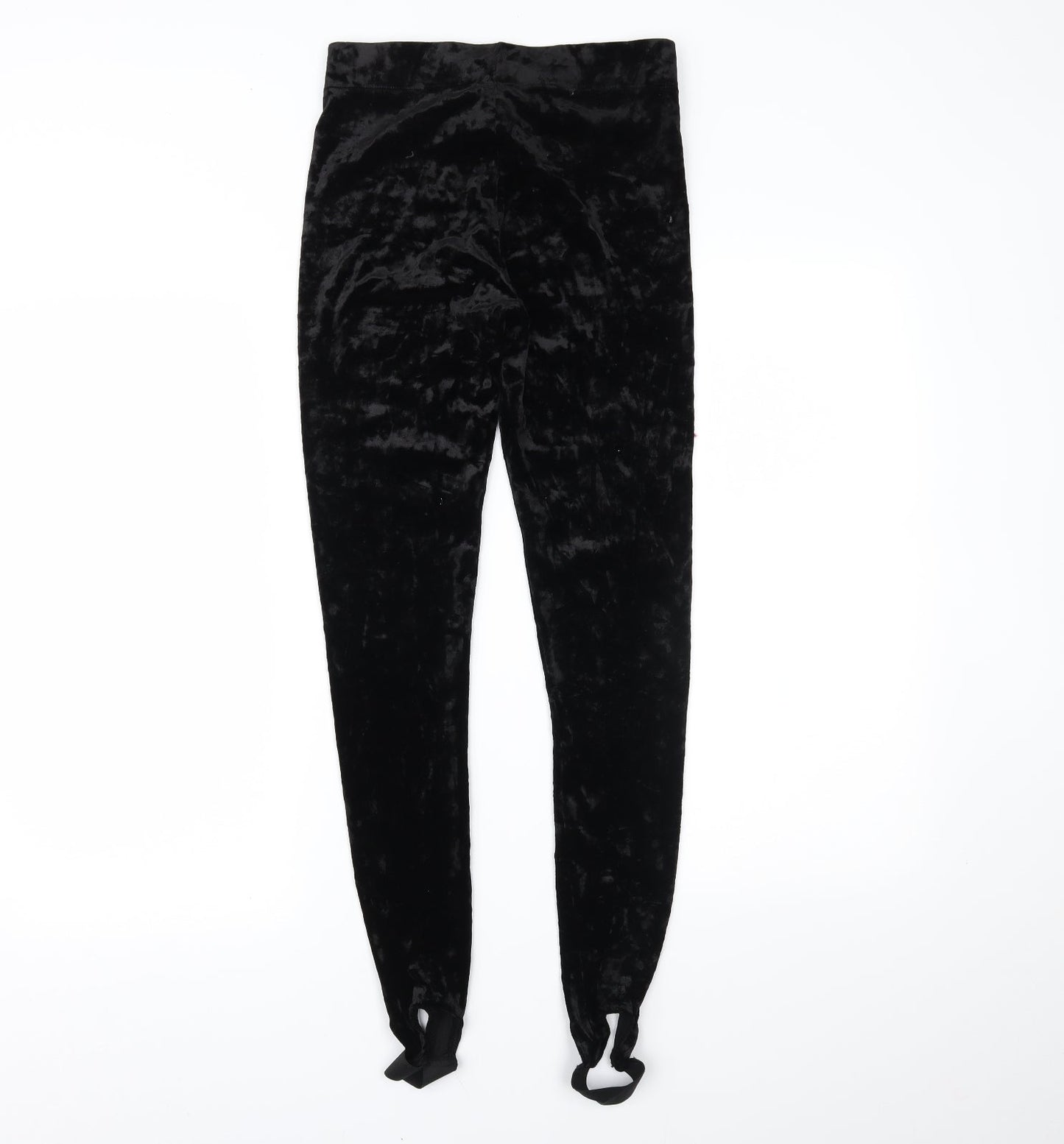 FOREVER 21 Womens Black  Velour  Leggings Size M L28 in