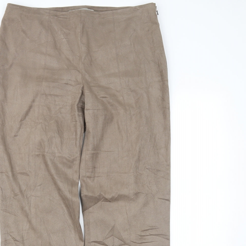 NEXT Womens Beige   Trousers  Size 14 L30.5 in