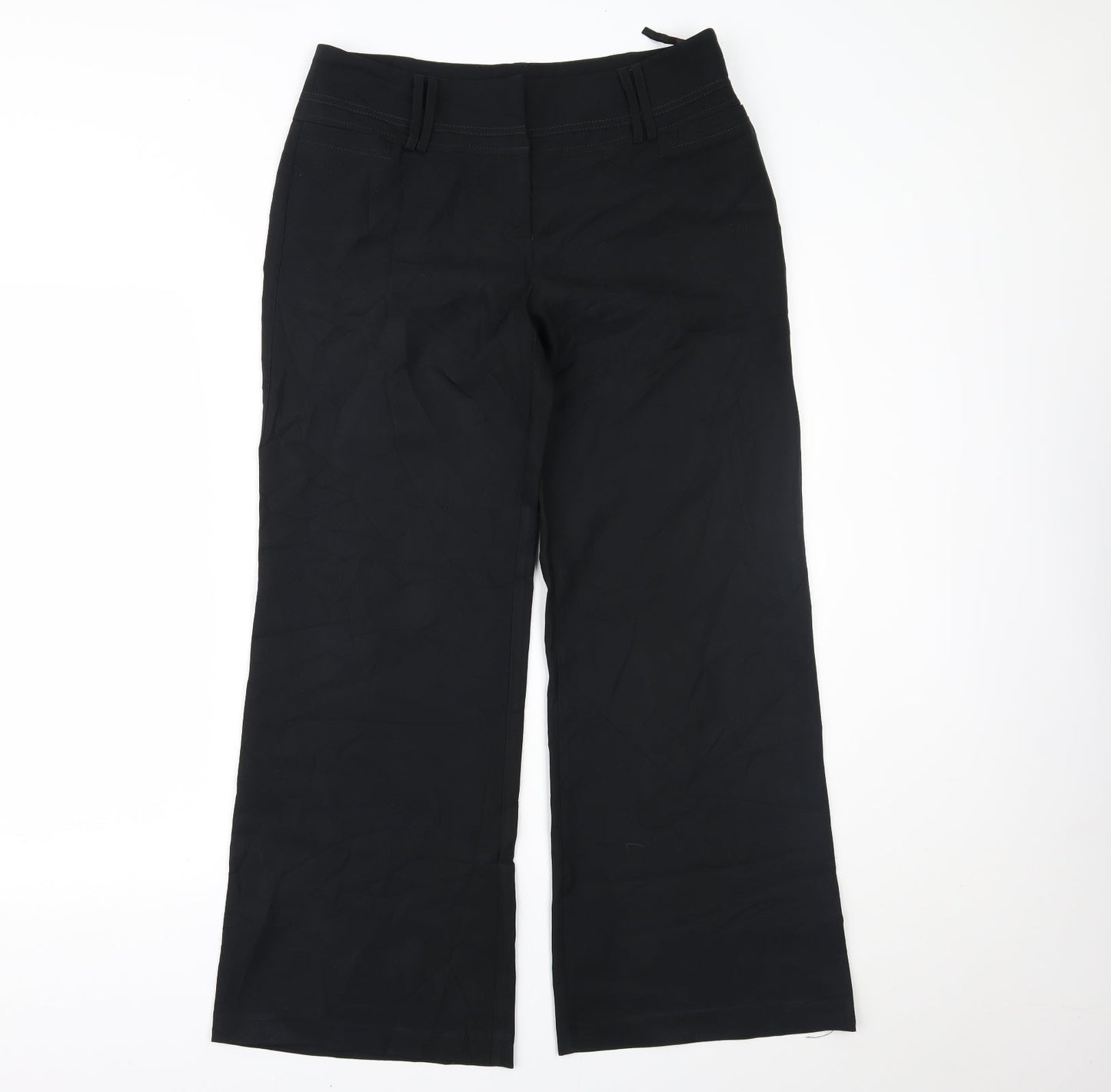 DUNNES Womens Black   Trousers  Size 12 L27 in