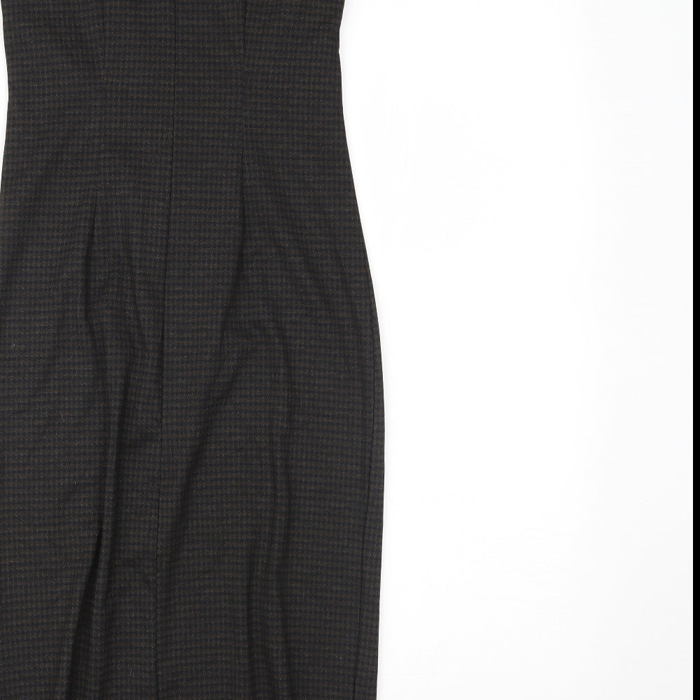 nexr Womens Brown Houndstooth  Pencil Dress  Size 6