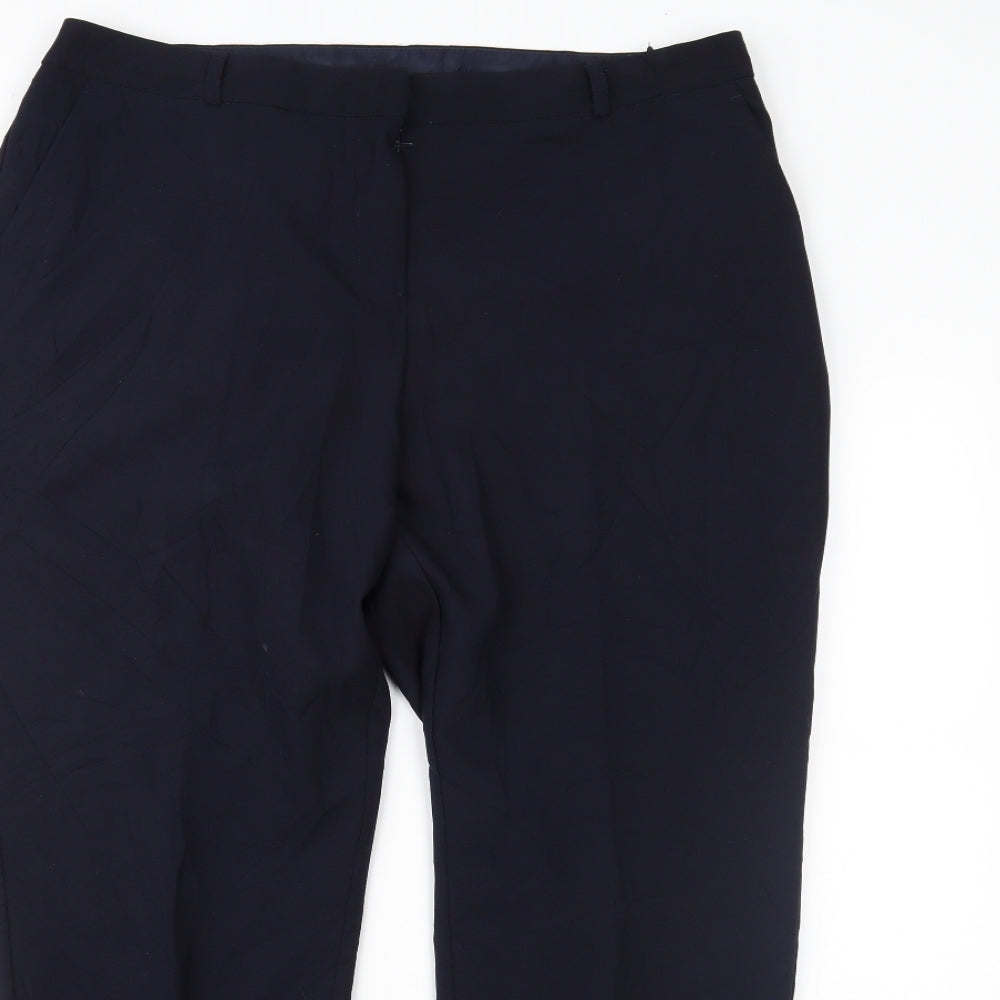 BHS Womens Blue   Trousers  Size 16 L27 in