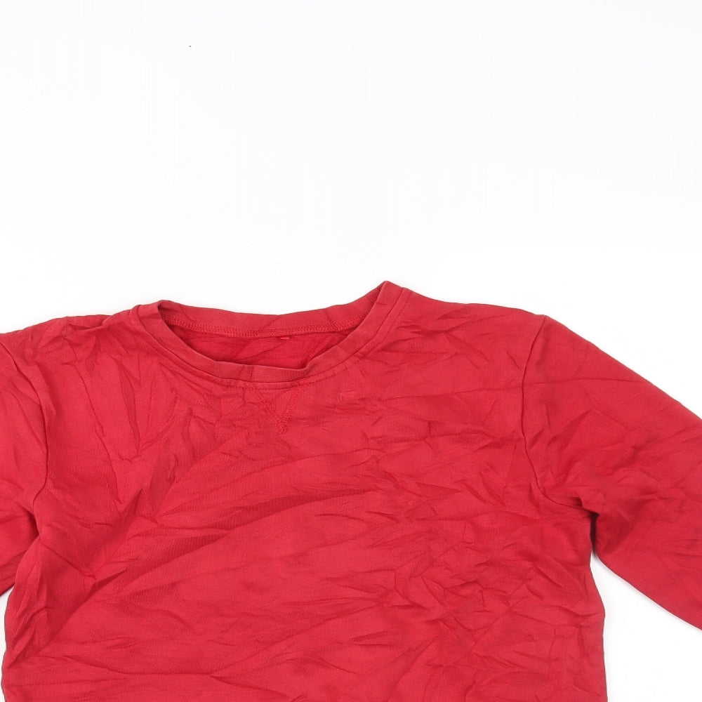 George Boys Red   Pullover Jumper Size 10-11 Years